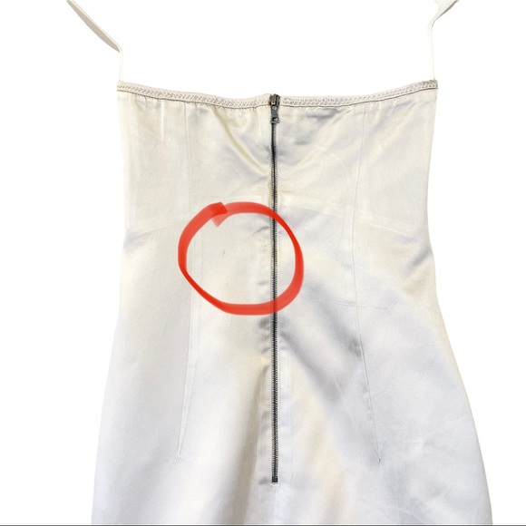 PRADA Silk Strapless Pleated Waterfall Design Mini Dress - 2 - Picture 5 of 10